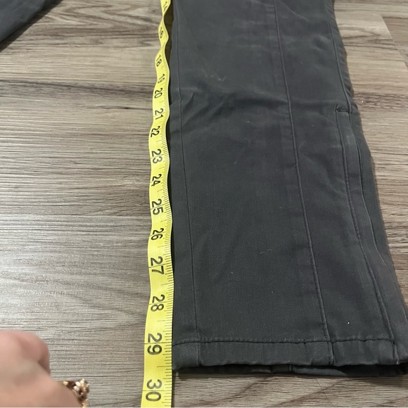 White House Black Market Grey Cargo Zippered Ankle Skinny Jeans; 10R - Picture 9 of 12